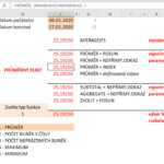 Excel - dynamický výběr oblasti dat pro výpočty