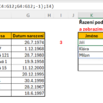 Excel - Funkce VZÍT a SORTBY